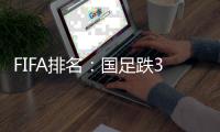 FIFA排名
	：国足跌3位 被韩国反超排亚洲第5