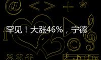 罕见
！大涨46%，宁德时代港股溢价创纪录