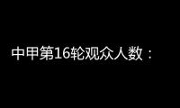 中甲第16轮观众人数�：辽宁25105人居首，延边第2	，陕西第3